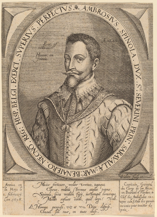 Ambrosius Spinola by Christoffel van Sichem I (Dutch, c. 1546 - 1624), 16X12"(A3)Poster Print