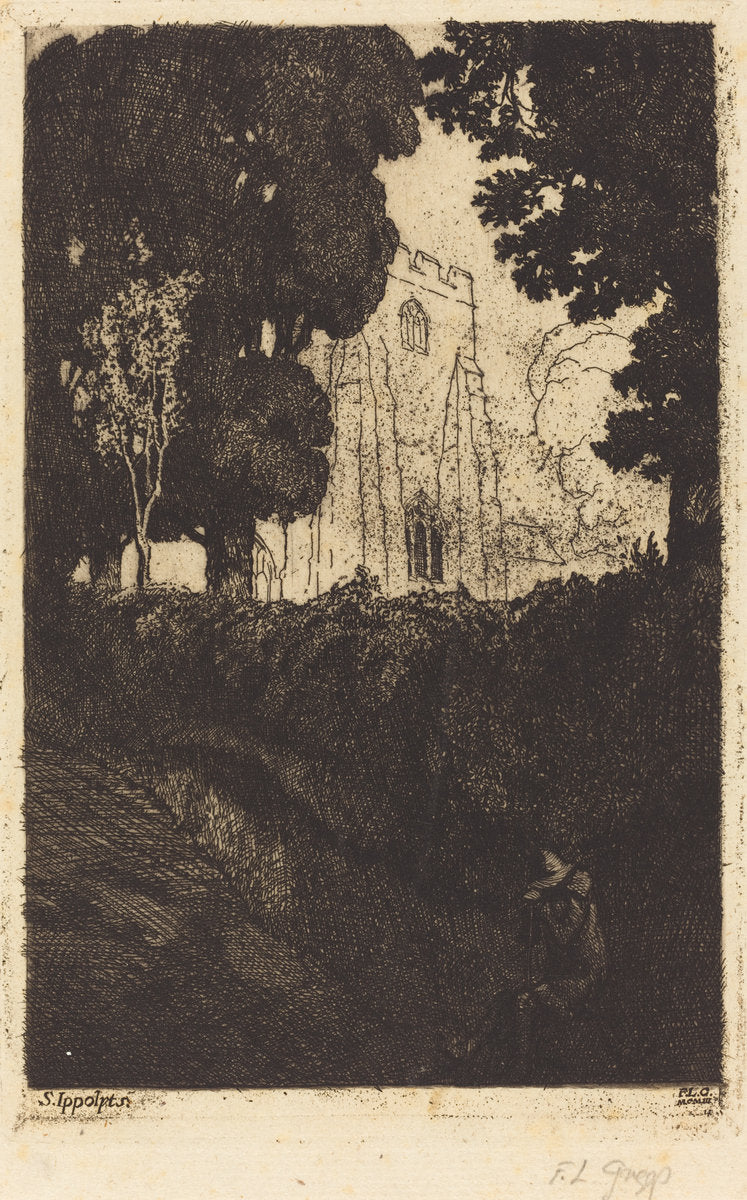 St. Ippolyts (no.2) by F.L. Griggs (British, 1876 - 1938), 16X12"(A3)Poster Print
