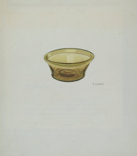 Small Glass Bowl by V.L. Vance (American, active c. 1935), 16X12"(A3)Poster Print