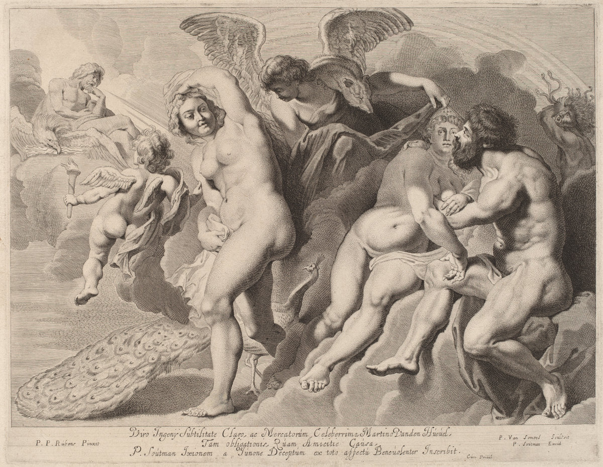 Ixion Deceived by Juno by Pieter van Sompel (Flemish, c. 1600 - 1643 or after), 16X12"(A3)Poster Print
