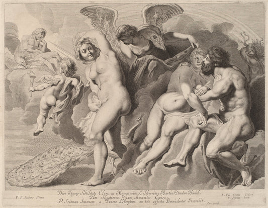 Ixion Deceived by Juno by Pieter van Sompel (Flemish, c. 1600 - 1643 or after), 16X12"(A3)Poster Print