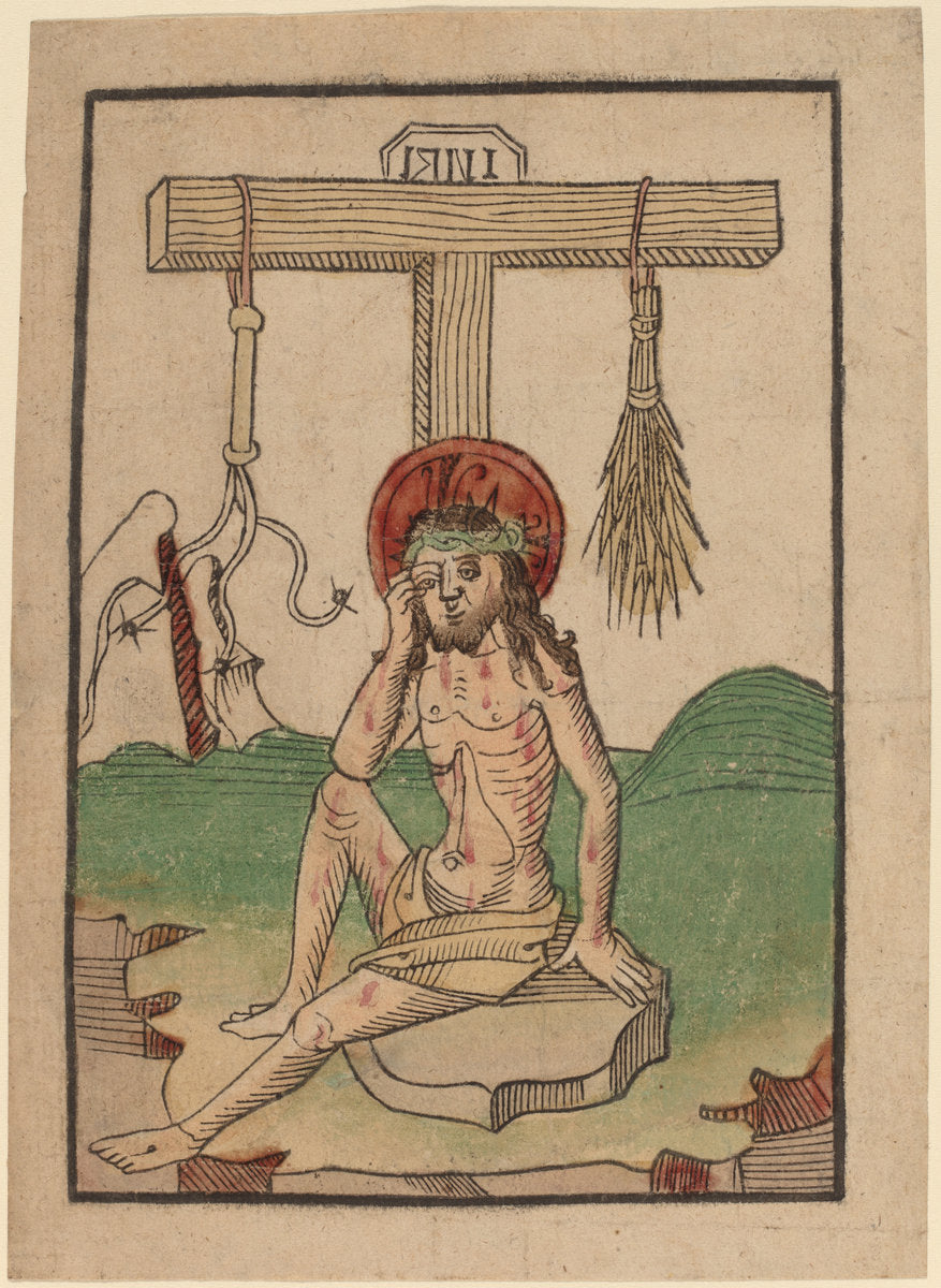 c. 1480 by Netherlandish 15th Century (Christ as the Man of Sorrows), 16X12"(A3)Poster Print