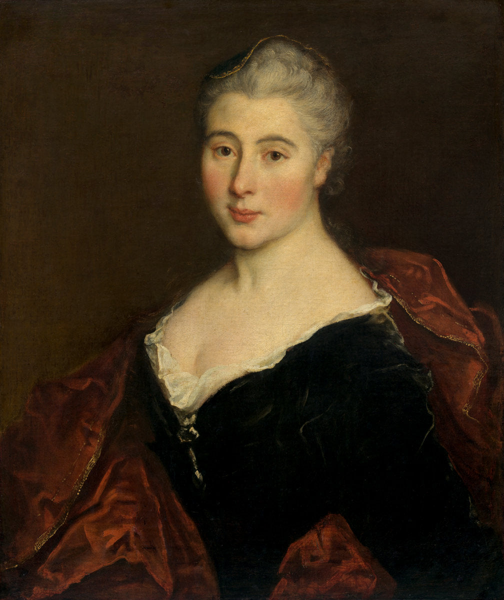 c. 1711 by French 18th Century (Portrait of a Woman), 16X12"(A3)Poster Print