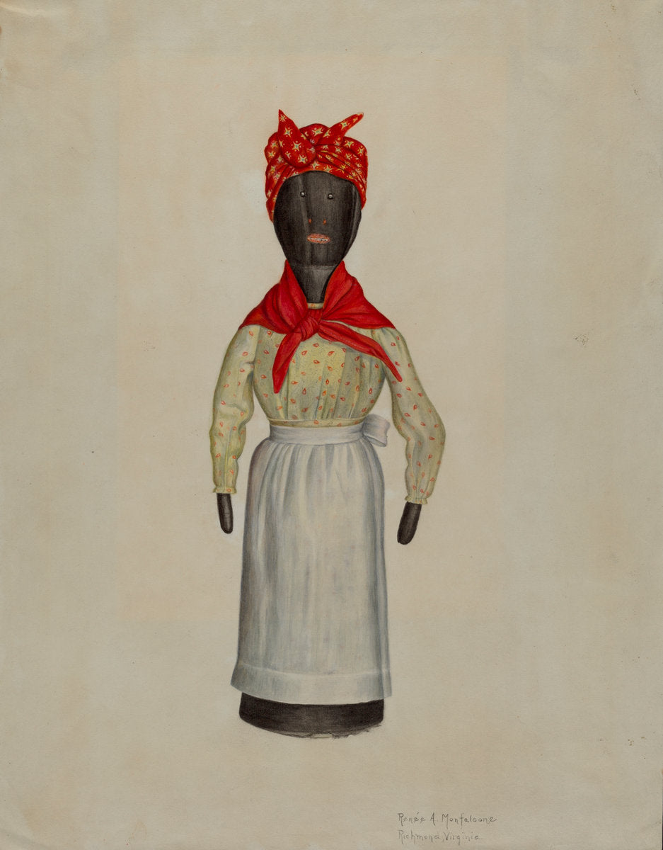 Doorstop Doll by Renee A. Monfalcone (American, active c. 1935), 16X12"(A3)Poster Print