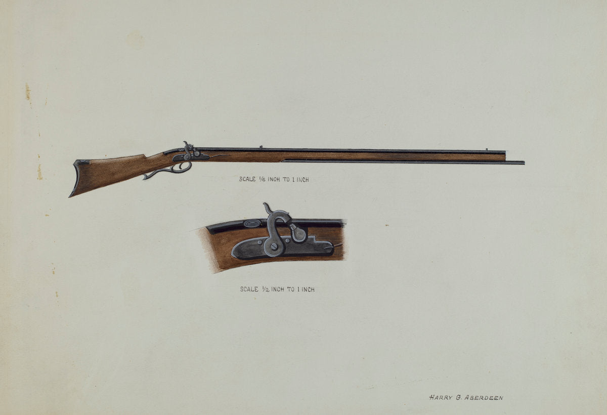 Gun by Harry G. Aberdeen (American, active c. 1935), 16X12"(A3)Poster Print
