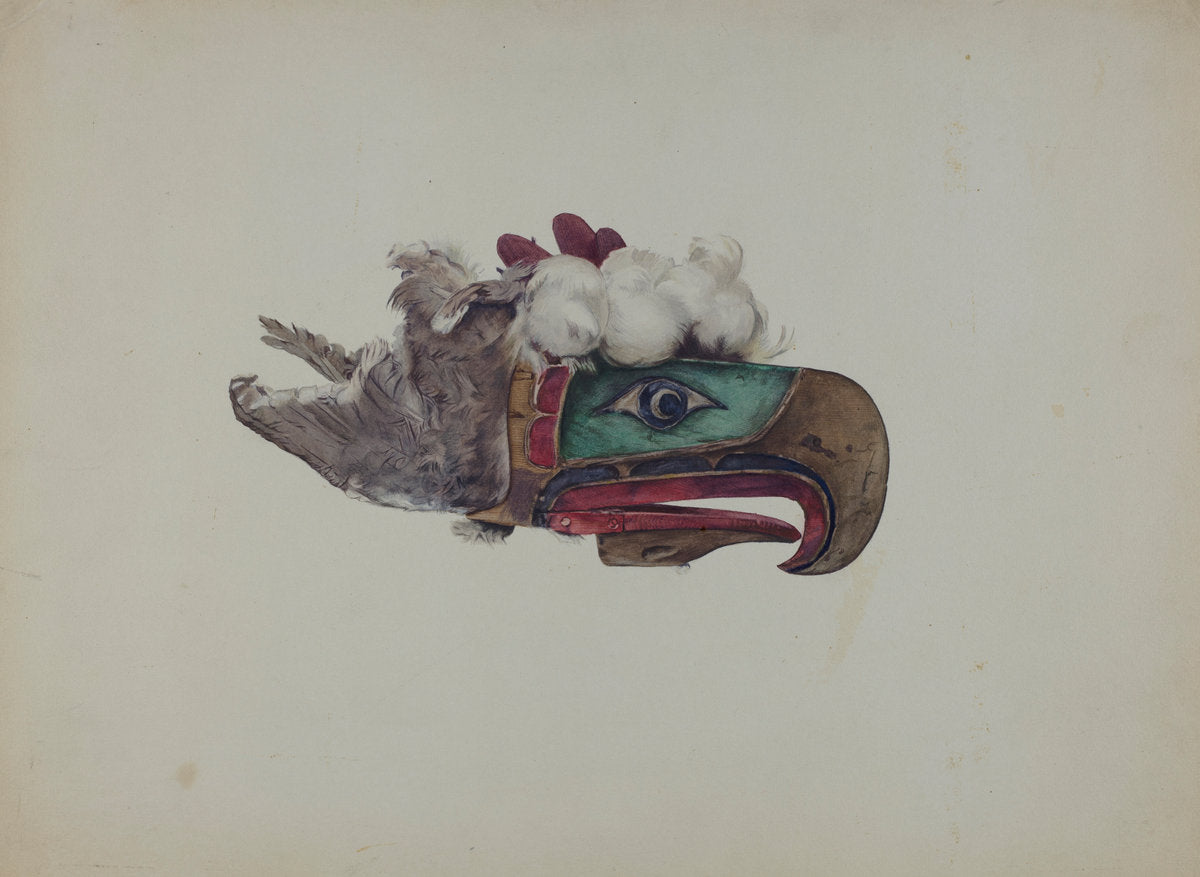 Mask by Joseph Coyle (American, active c. 1935), 16X12"(A3)Poster Print