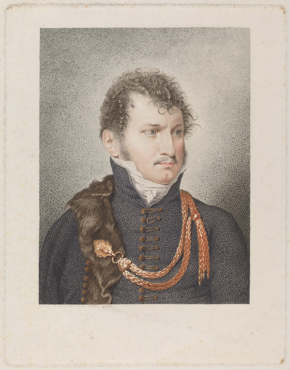Baron Brudern by Giuseppe Longhi (Italian, 1766 - 1831), 16X12"(A3)Poster Print