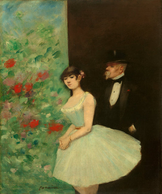 Behind the Scenes by Jean-Louis Forain (French, 1852 - 1931), 16X12"(A3)Poster Print