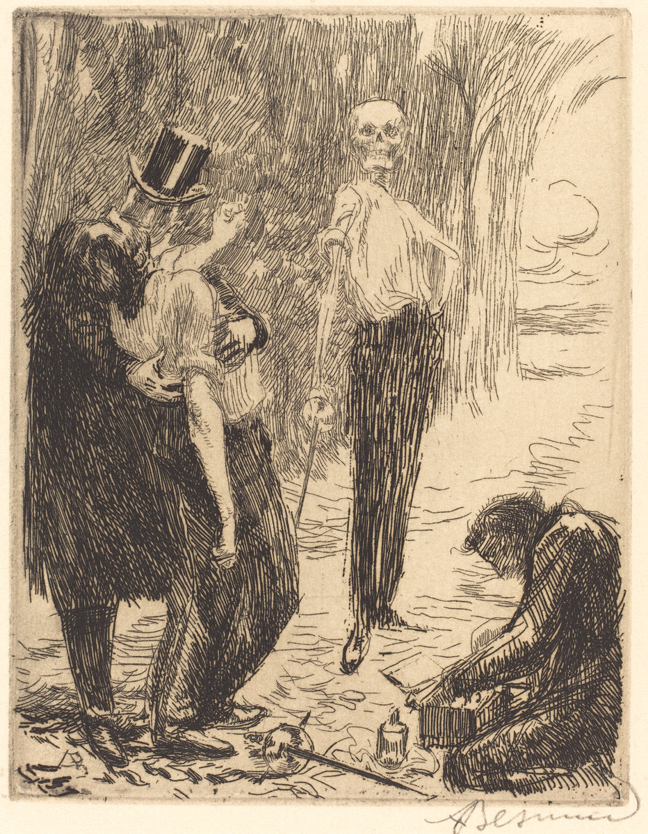The Duel (Le duel) by Albert Besnard (French, 1849 - 1934), 16X12"(A3)Poster Print