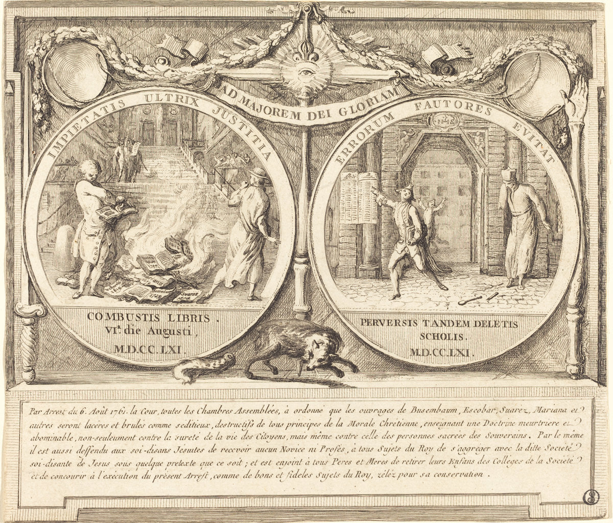 Expulsion of the Jesuits (Expulsion des Jesuites) by Gabriel Jacques de Saint-Aubin (French, 1724 - 1780), 16X12"(A3)Poster Print