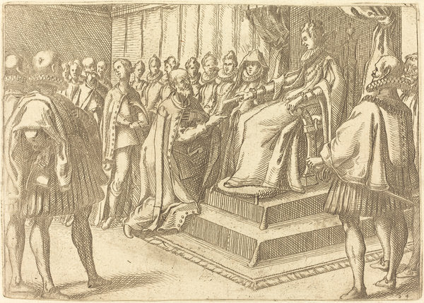 Reception of the Envoy of Poland by Jacques Callot (French, 1592 - 1635), 16X12"(A3)Poster Print