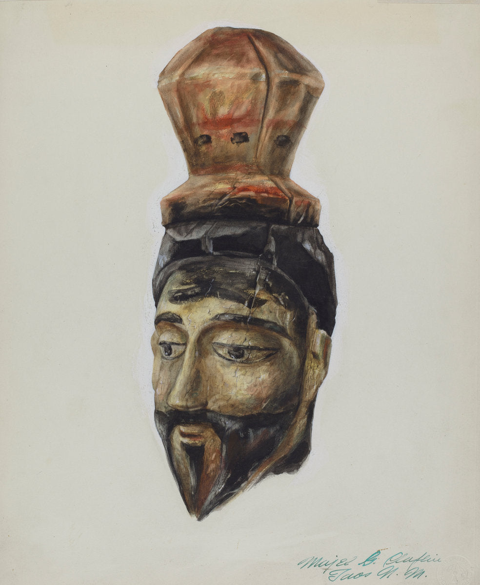 Head of San Jose by Majel G. Claflin (American, active c. 1935), 16X12"(A3)Poster Print