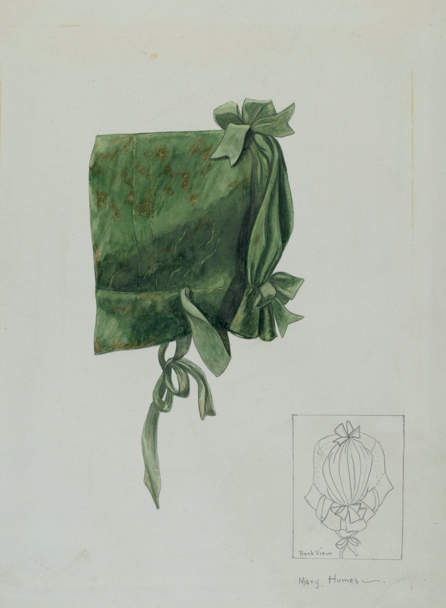 Child's Bonnet by Mary E. Humes (American, active c. 1935), 16X12"(A3)Poster Print