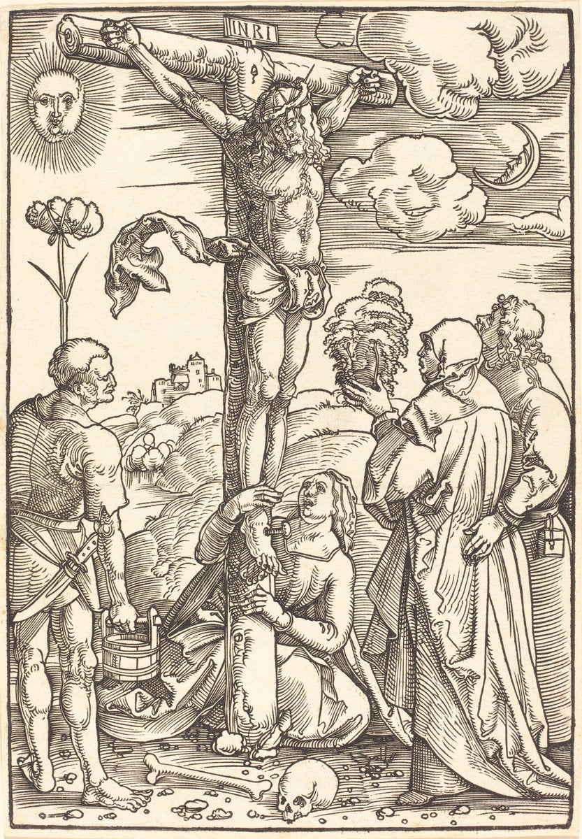 Christ on the Cross by Hans Baldung Grien (German, 1484/1485 - 1545), 16X12"(A3)Poster Print