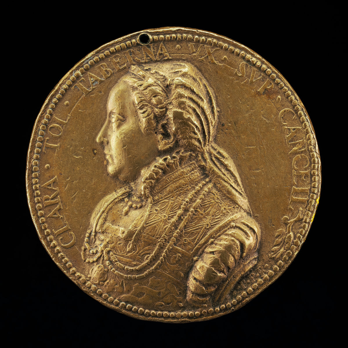 Chiara Taverna, Wife of Francesco Taverna [obverse] by Pier Paolo Galeotti (Florentine, c. 1520 - 1584), 16X12"(A3)Poster Print