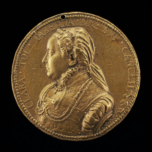 Chiara Taverna, Wife of Francesco Taverna [obverse] by Pier Paolo Galeotti (Florentine, c. 1520 - 1584), 16X12"(A3)Poster Print
