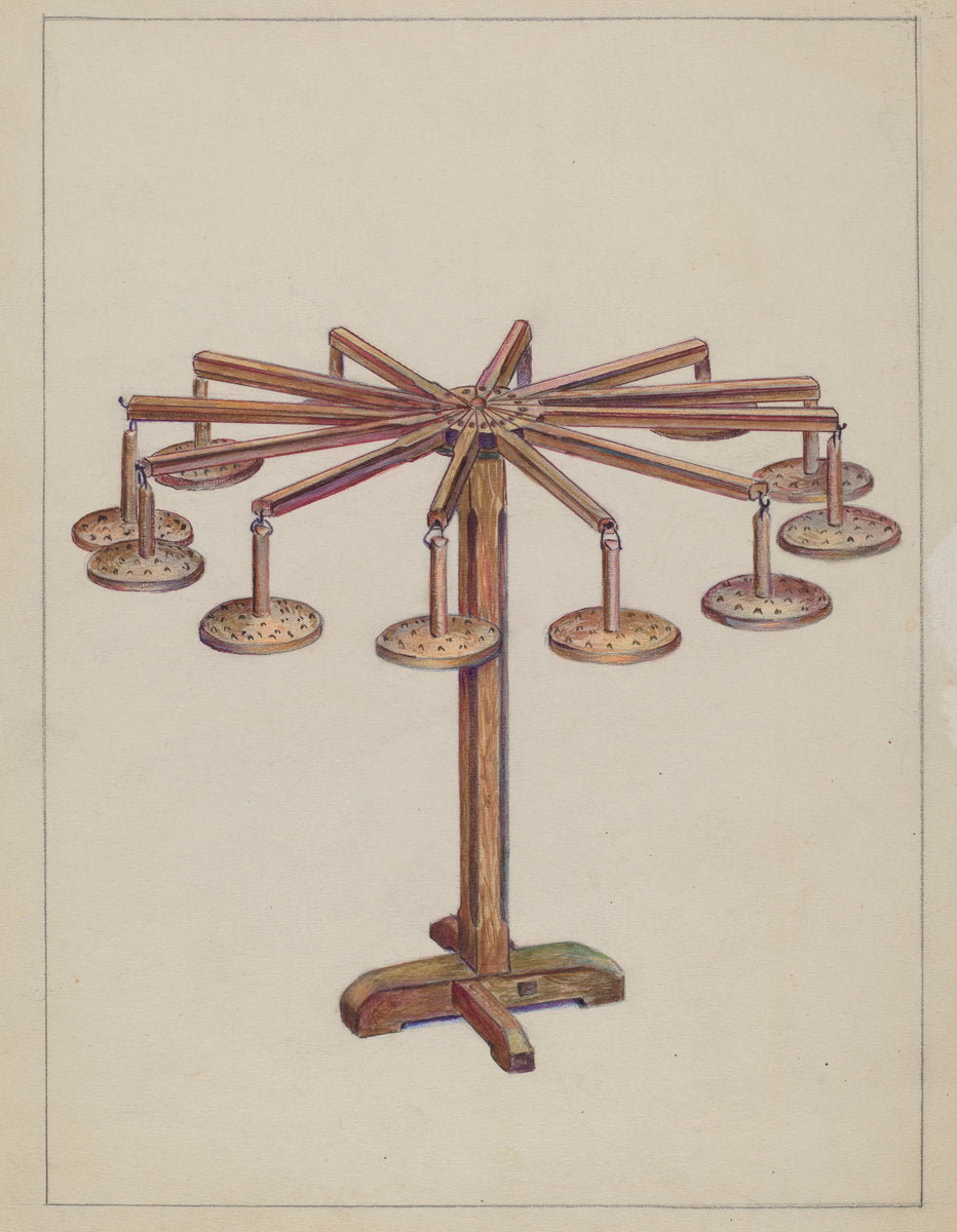 Candle Holder by Charlotte Winter (American, active c. 1935), 16X12"(A3)Poster Print