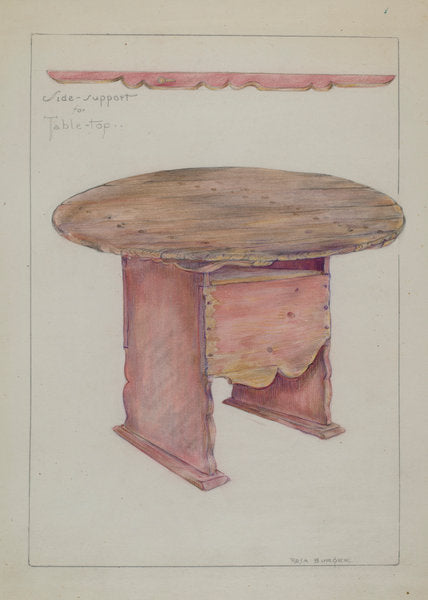 Table Hutch Bench or Chair Combination by Rosa Burger (American, active c. 1935), 16X12"(A3)Poster Print