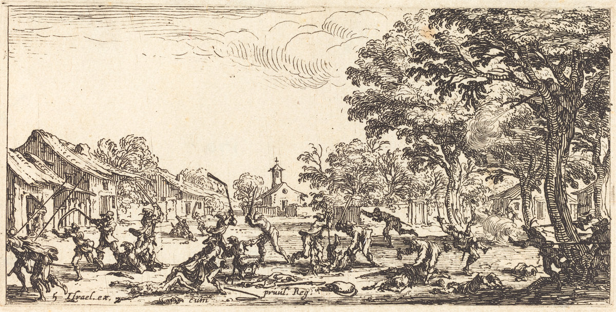 The Peasants' Revenge by Jacques Callot (French, 1592 - 1635), 16X12"(A3)Poster Print