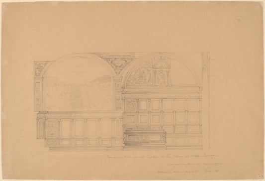 Perugino's Udienza del Cambio  in the Collegio del Cambio, Perugio by John Russell Pope (American, 1874 - 1937), 16X12"(A3)Poster Print