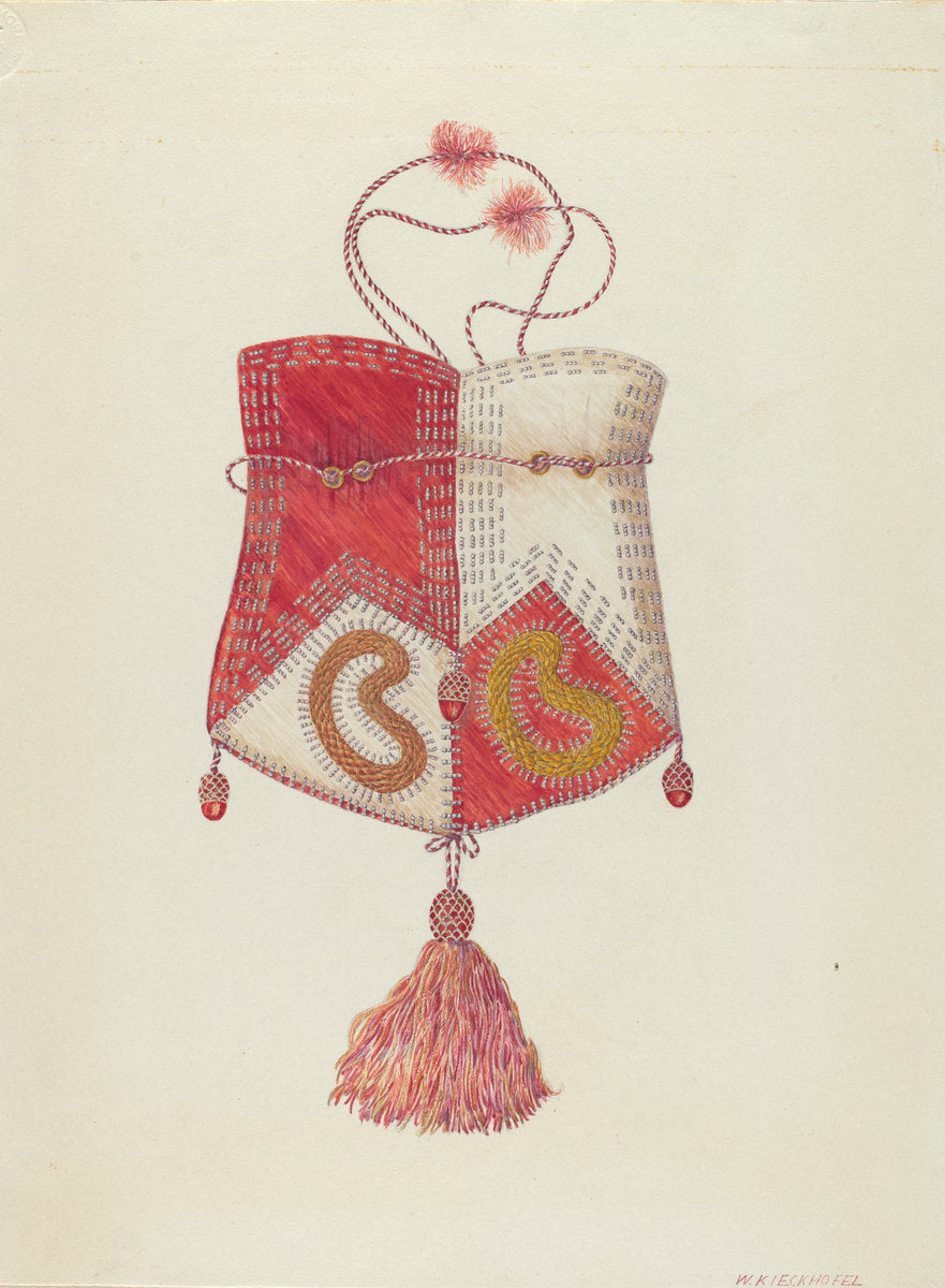 Beaded Bag by William Kieckhofel (American, active c. 1935), 16X12"(A3)Poster Print
