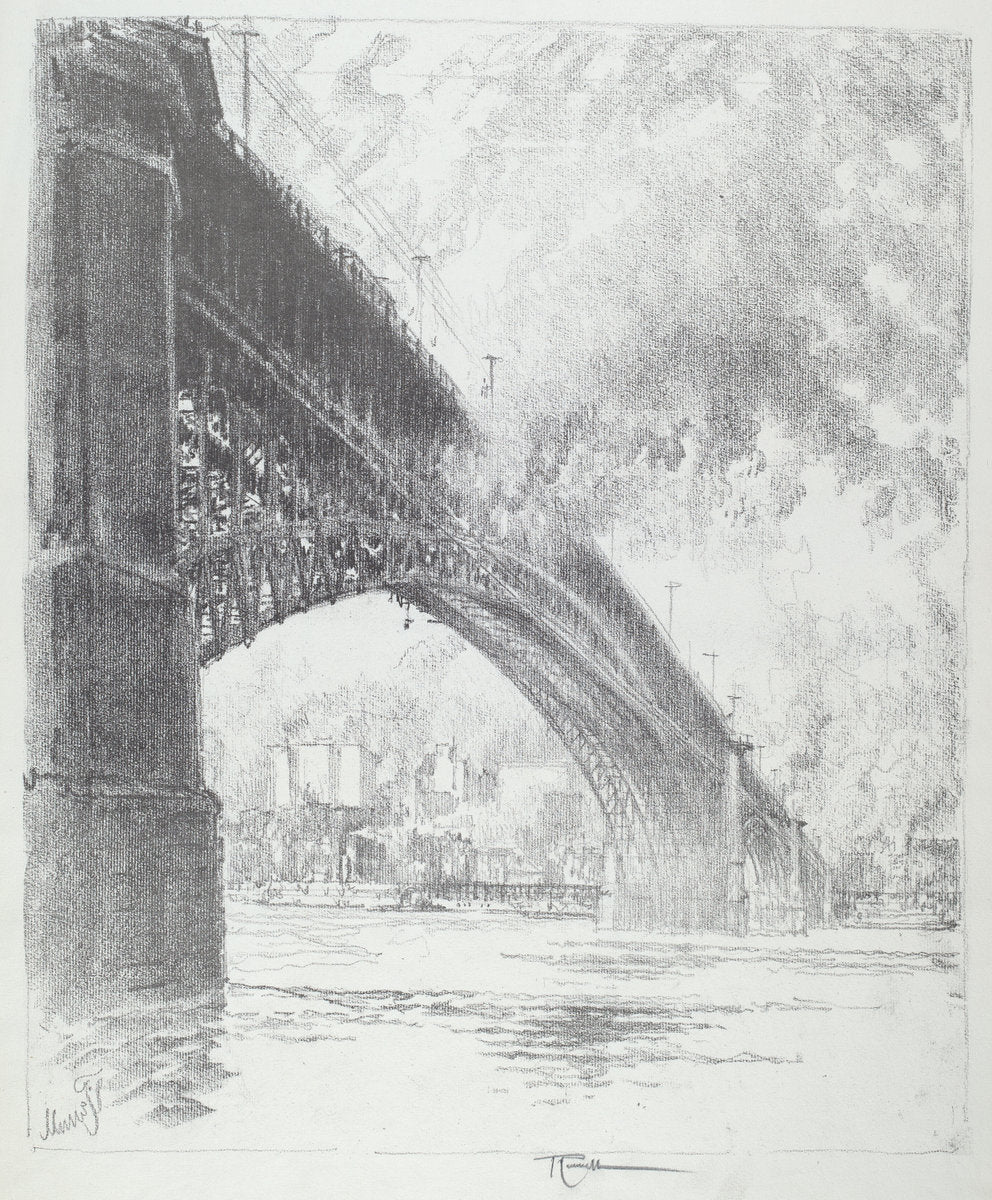 Eads Bridge, St. Louis by Joseph Pennell (American, 1857 - 1926), 16X12"(A3)Poster Print