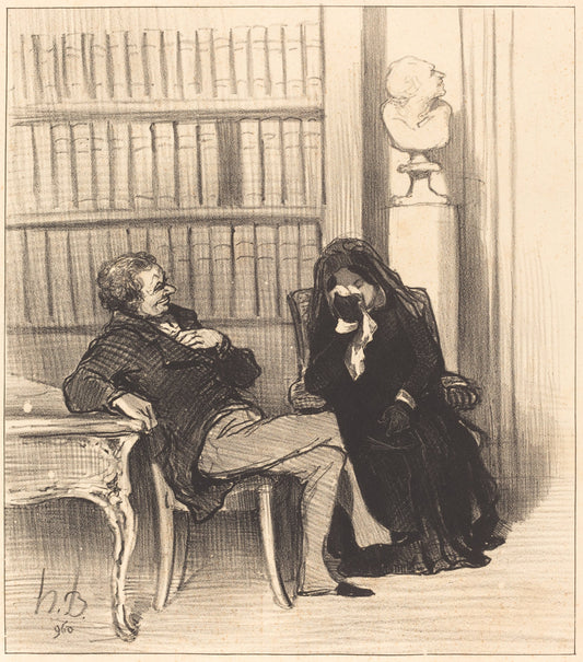 La veuve by Honoré Daumier (French, 1808 - 1879), 16X12"(A3)Poster Print