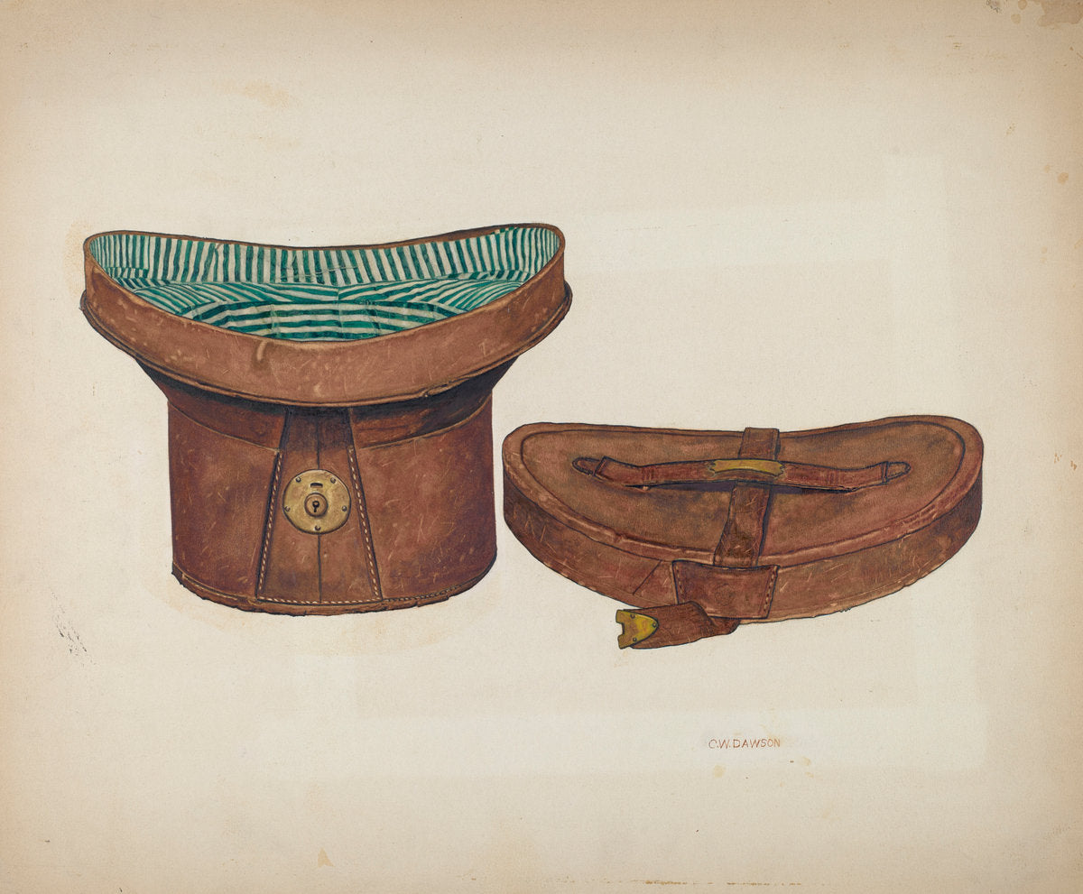 Leather Hat Box by Clarence W. Dawson (American, active c. 1935), 16X12"(A3)Poster Print