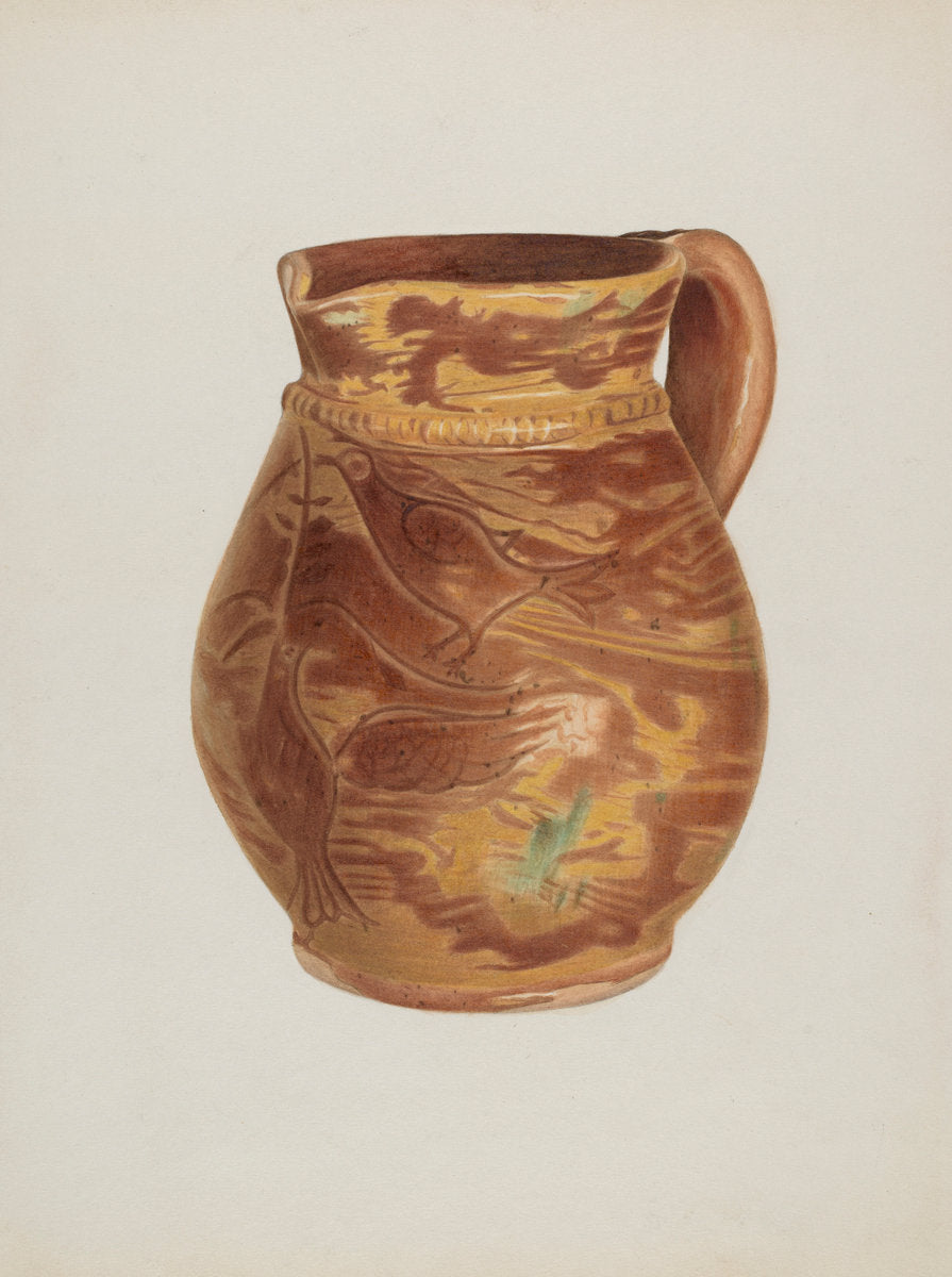 Pitcher by Alvin Shiren (American, active c. 1935), 16X12"(A3)Poster Print