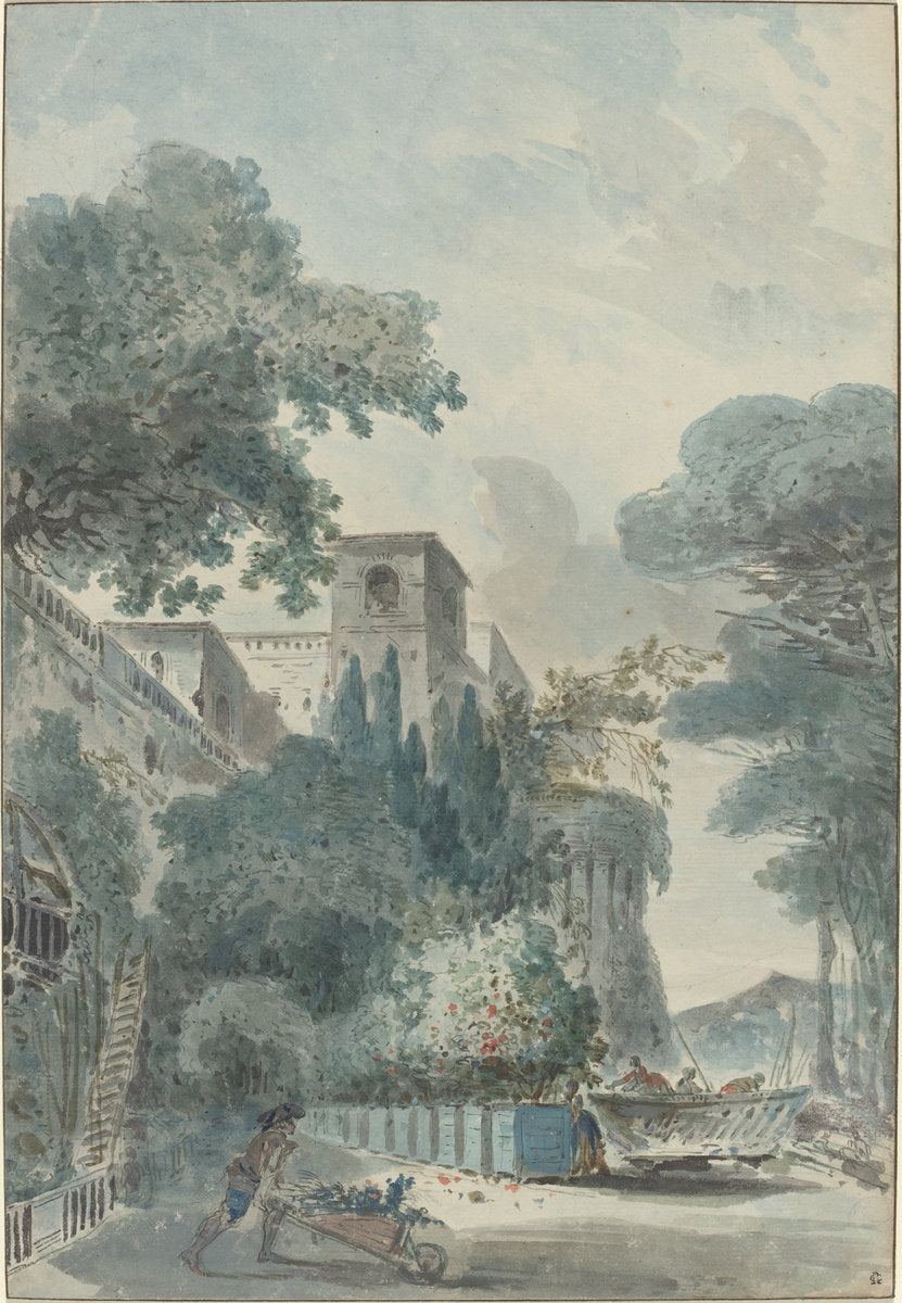 last third 18th century by French 18th Century (L'Allee de Grenadiers), 16X12"(A3)Poster Print