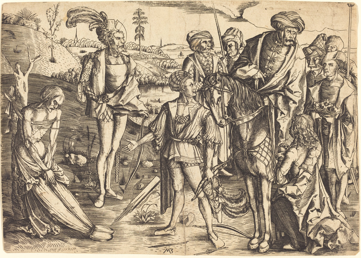 The Testing of the King's Sons by Master MZ (German, active c. 1500), 16X12"(A3)Poster Print