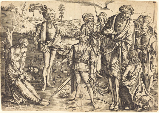 The Testing of the King's Sons by Master MZ (German, active c. 1500), 16X12"(A3)Poster Print