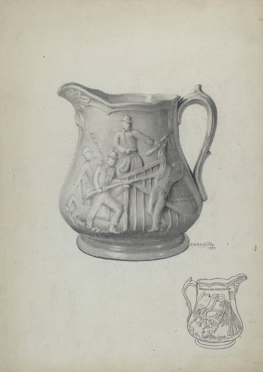 Pitcher by Eugene Shellady (American, active c. 1935), 16X12"(A3)Poster Print