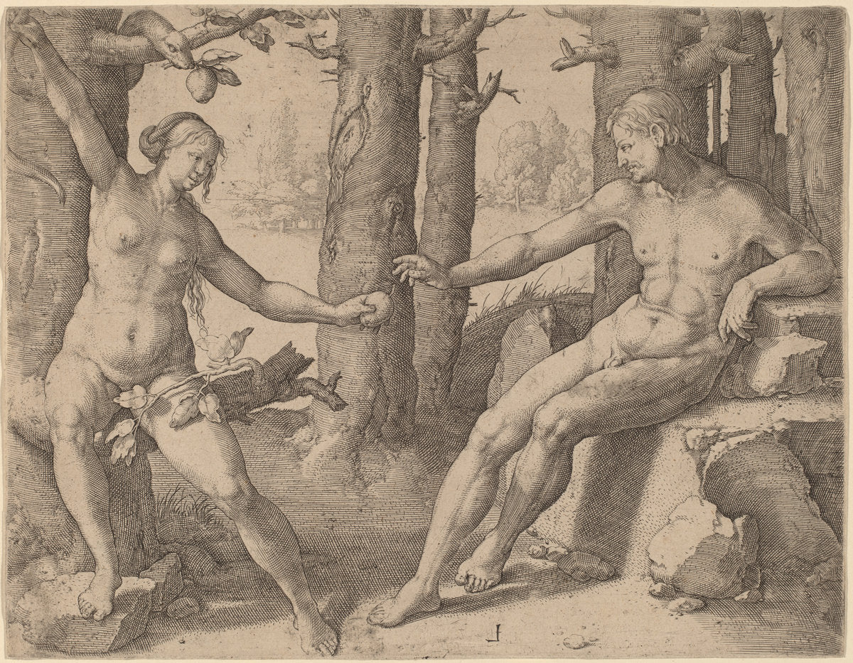 The Fall of Man by Lucas van Leyden (Netherlandish, 1489/1494 - 1533), 16X12"(A3)Poster Print