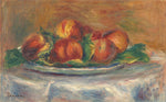 Peaches on a Plate by Auguste Renoir (French, 1841 - 1919), 16X12"(A3)Poster Print