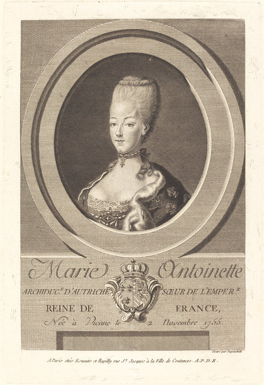 Marie-Antoinette by Charles-Eugene Duponchel (French, 1748 - c. 1780), 16X12"(A3)Poster Print