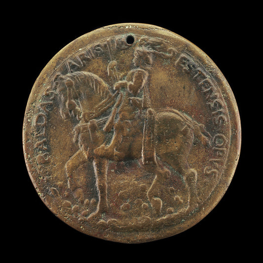 Ercole on Horseback [reverse] by Baldassare d'Este (Ferrarese, 1432 - after 1506), 16X12"(A3)Poster Print