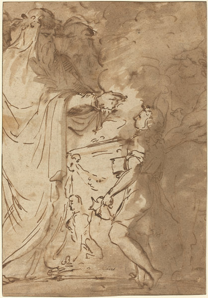 Sacrifice [recto] by Giuseppe Cades (Italian, 1750 - 1799), 16X12"(A3)Poster Print