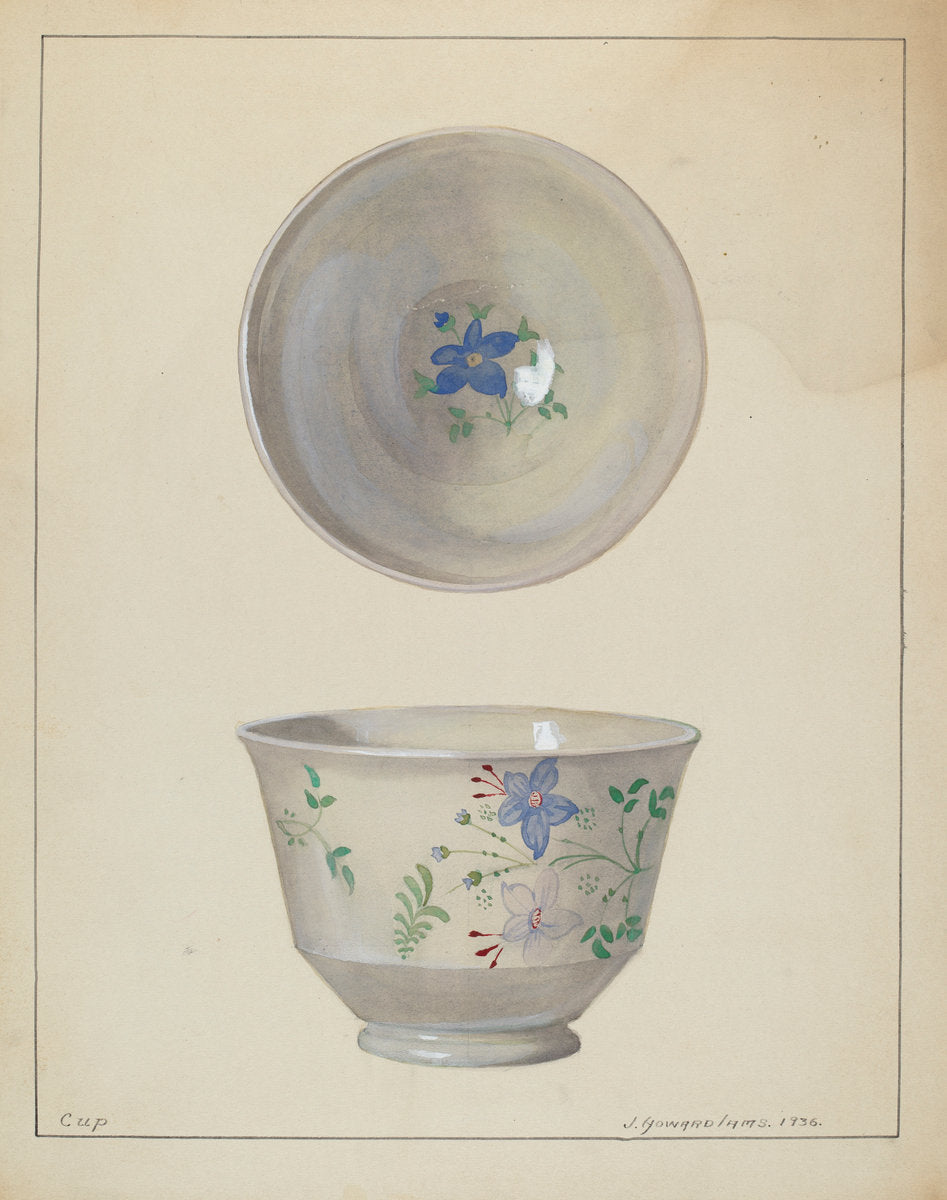 Tea Cup by J. Howard Iams (American, active c. 1935), 16X12"(A3)Poster Print
