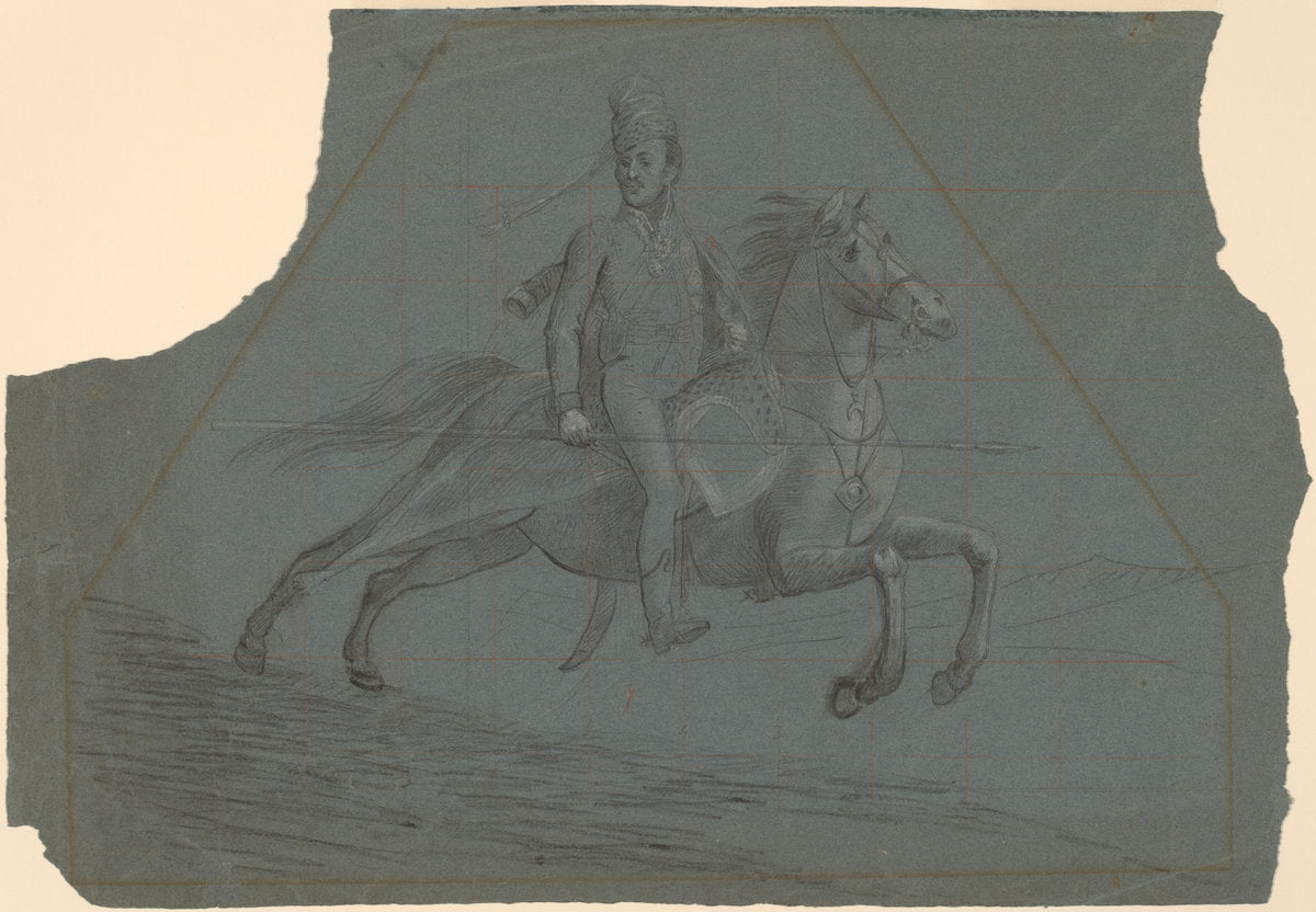 The Prince Regent as a Hussar by John Singleton Copley (American, 1738 - 1815), 16X12"(A3)Poster Print