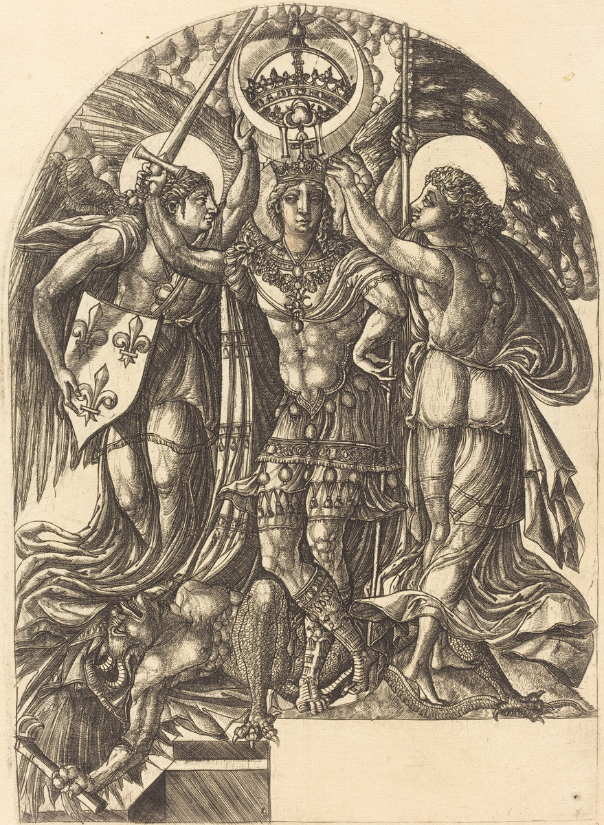 Henry II as the Victorious Saint Michael by Jean Duvet (French, 1485 - c. 1570), 16X12"(A3)Poster Print