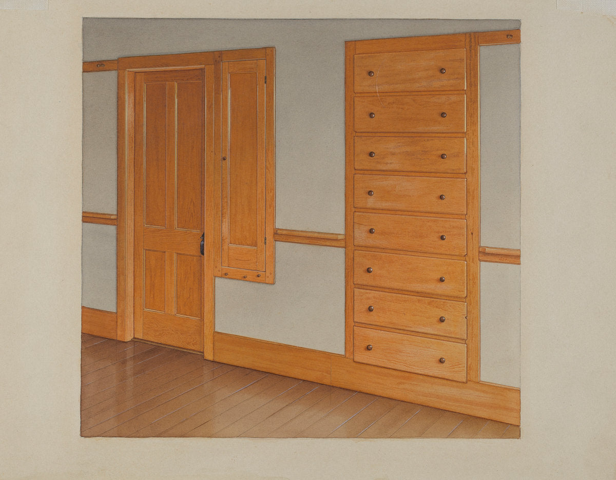 Built-in Drawers and Cupboards by Alfred H. Smith (American, active c. 1935), 16X12"(A3)Poster Print