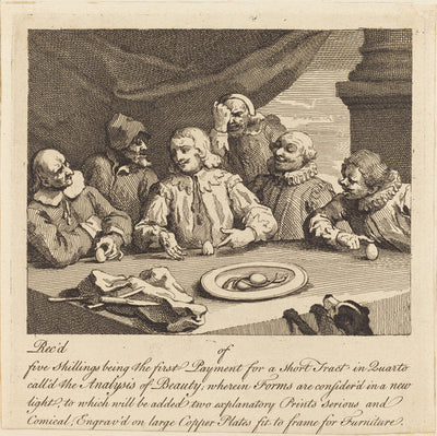 Columbus Breaking the Egg by William Hogarth (English, 1697 - 1764), 16X12"(A3)Poster Print