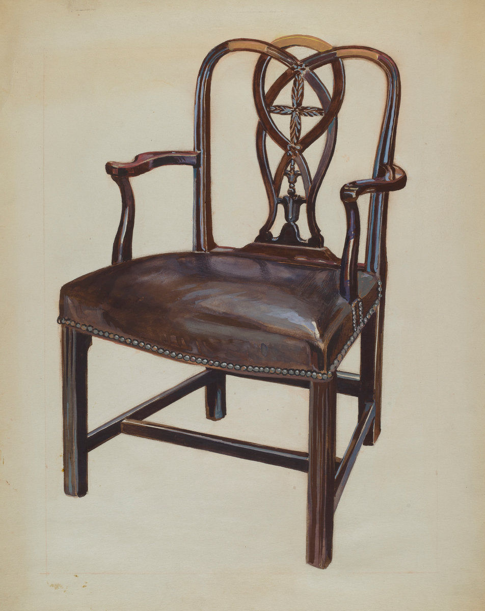Chair by Rolland Livingstone (American, active c. 1935), 16X12"(A3)Poster Print
