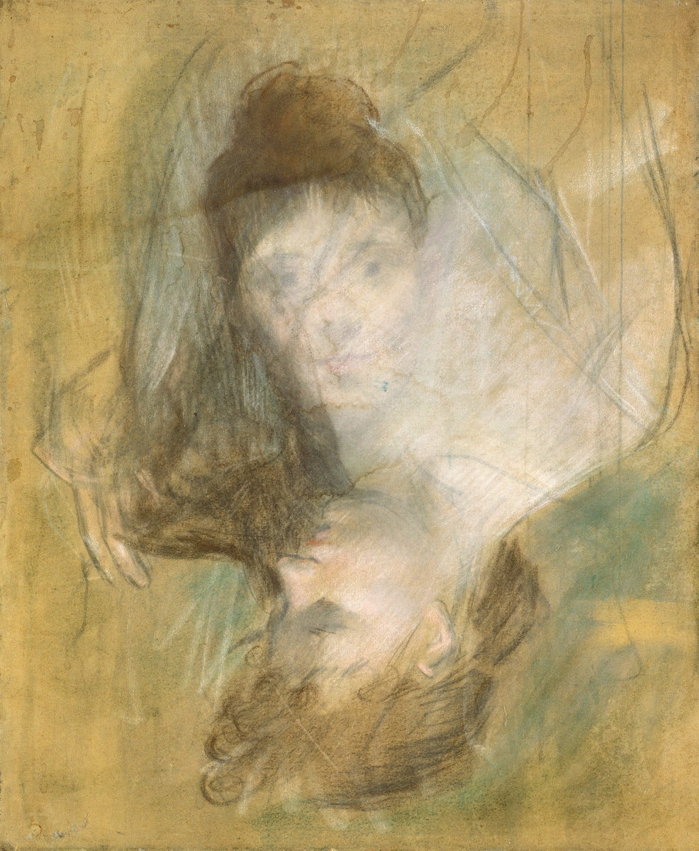 Sketch of a Woman by Jean-Louis Forain (French, 1852 - 1931), 16X12"(A3)Poster Print