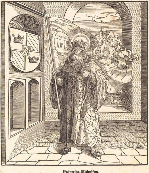 Saint Rudolfus by Leonhard Beck (German, c. 1480 - 1542), 16X12"(A3)Poster Print