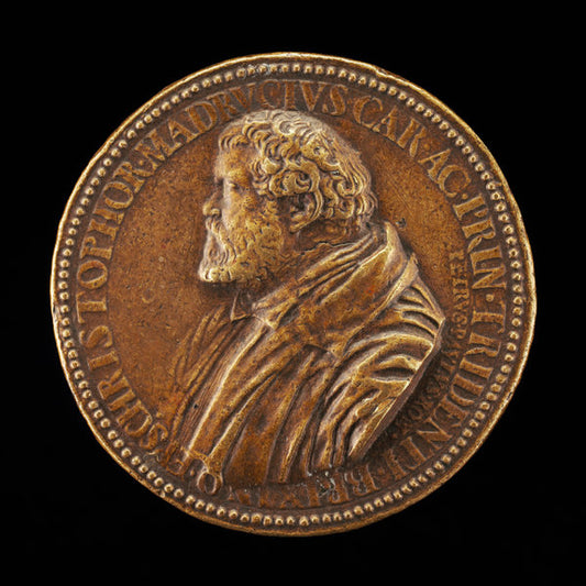 Cristoforo Madruzzo, 1512-1587, Cardinal, Prince Bishop of Trent 1539, of Brixen 1542 [obverse] by Pier Paolo Galeotti (Florentine, c. 1520 - 1584), 16X12"(A3)Poster Print