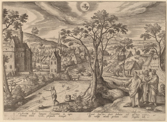The Seed is the word of God (Aries) by Adriaen Collaert after Hans Bol (Flemish, c. 1560 - 1618), 16X12"(A3)Poster Print