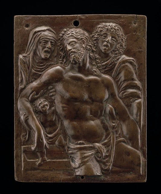 The Dead Christ Supported by the Virgin and Saint John by Moderno (Italian, 1467 - 1528), 16X12"(A3)Poster Print