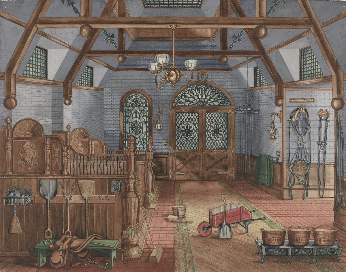 Stable by Perkins Harnly (American, 1901 - 1986), 16X12"(A3)Poster Print